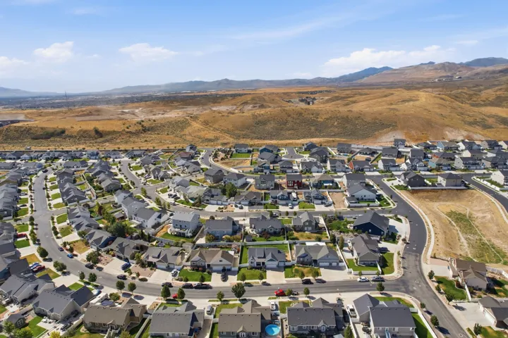 Established residential neighborhood featuring curvilinear streets and a variety of single-family homes
