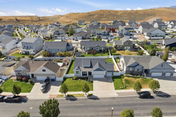 Modern suburban development with varied residential architecture