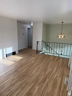 Wood-finish flooring throughout
