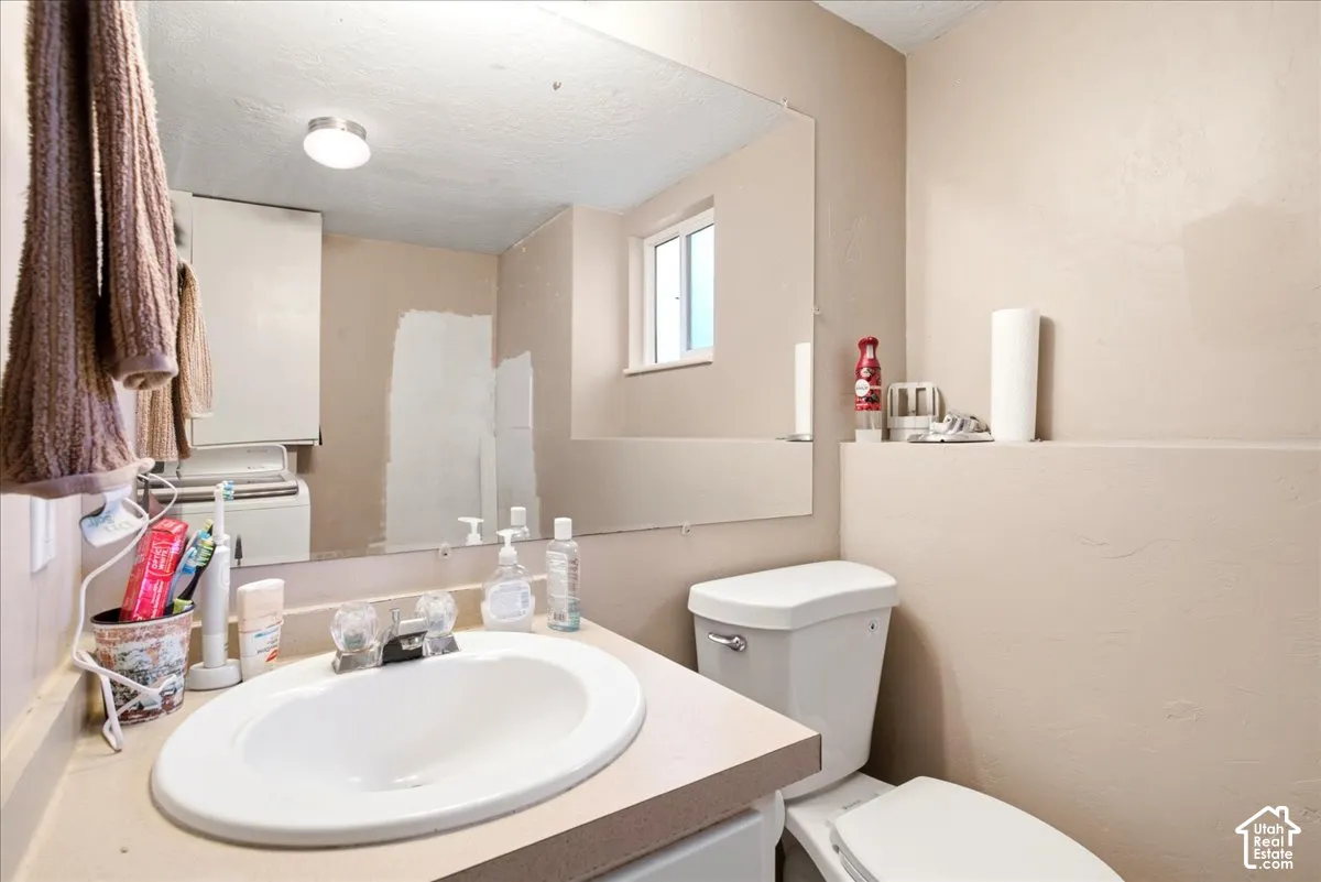 lower level 3/4 bath and laundry room.  shower is on order and will be installed shortly