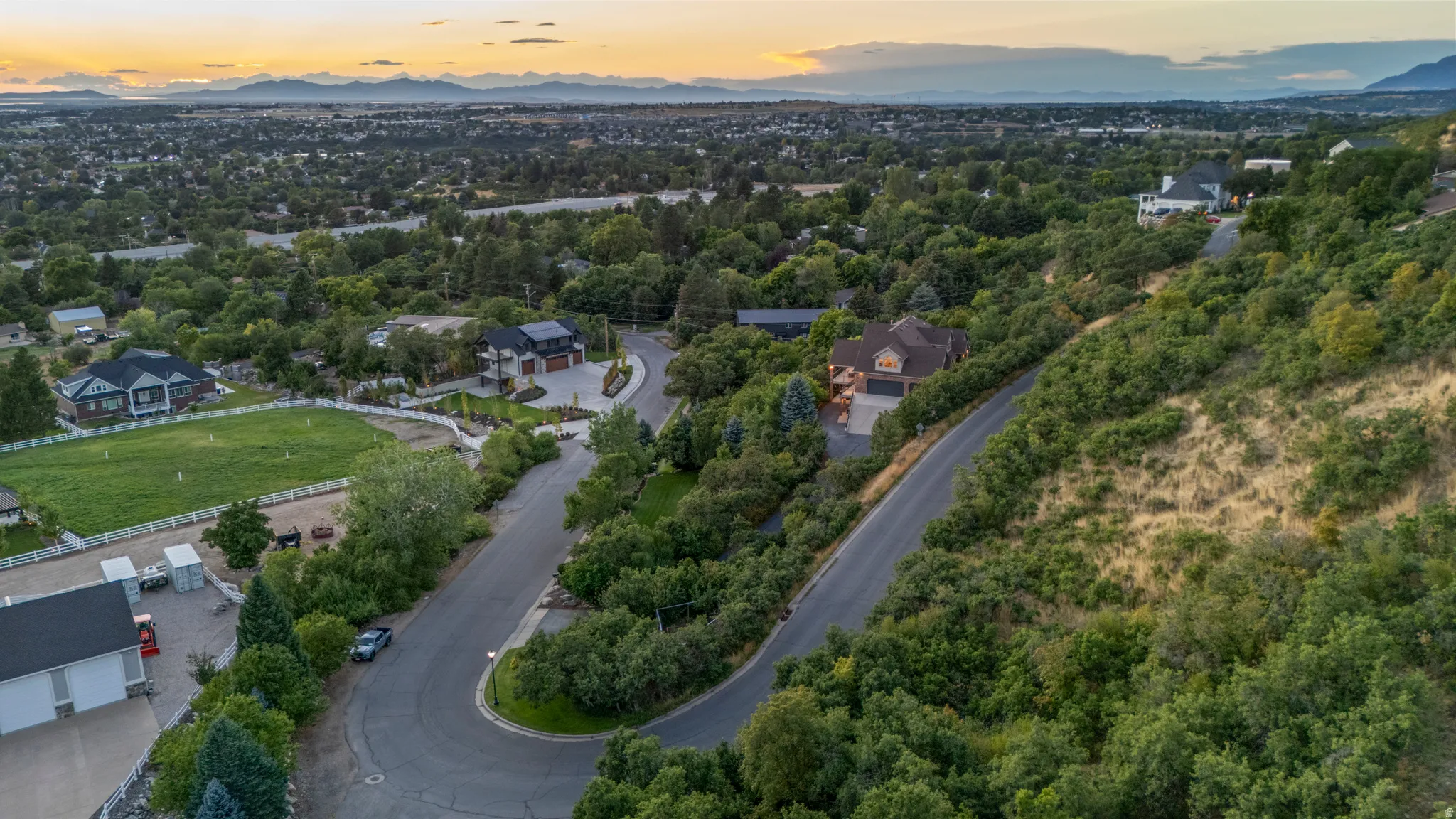 Aerial of property. A true corner lot.