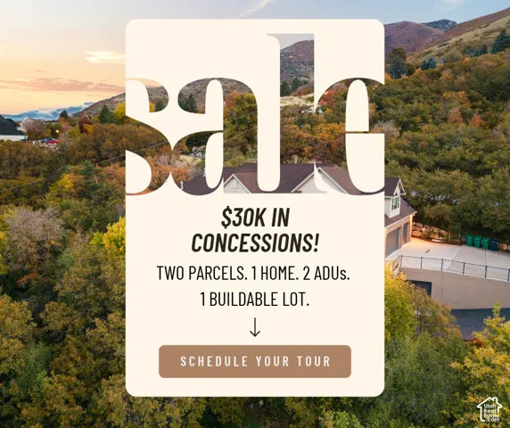 Take advantage of $30,000 in seller concessions! This unique offering includes two parcels, one home, two ADUs, and an additional buildable lot.
