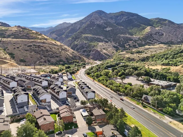 Mountainous terrain with natural landscaping