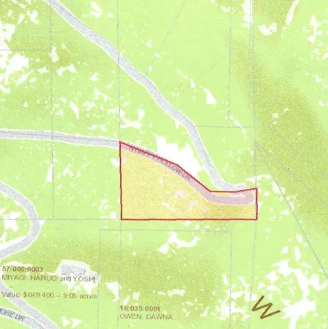 Property Map. Displaying the property boundaries and land parcel information