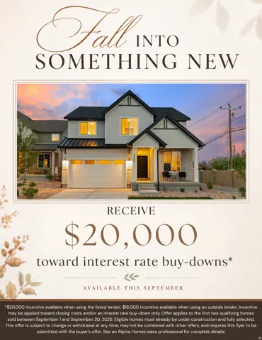 Real Estate Promotional Flyer. Highlighting an incentive program for the property, including financial details and eligibility criteria