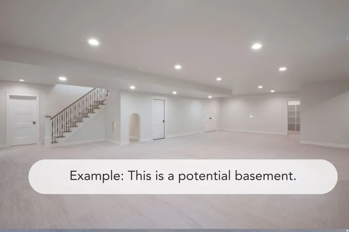 Expansive finished lower level featuring recessed lighting, a carpeted floor, and a staircase with wood newel posts and handrails