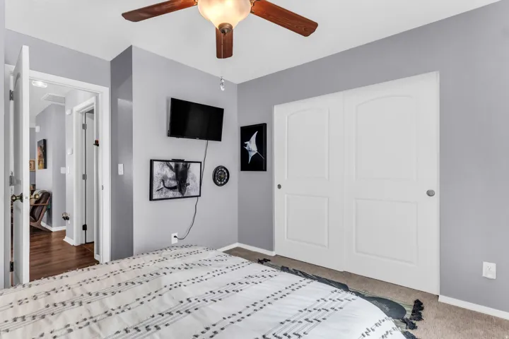 Bedroom #2 with ceiling fan