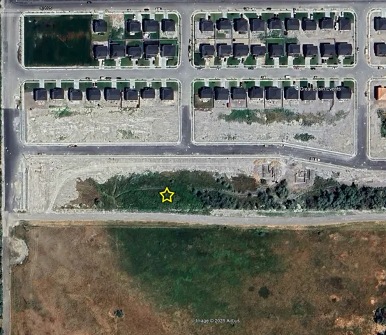 Aerial Survey Map. Depicting the property location and surrounding residential development with infrastructure access points marked