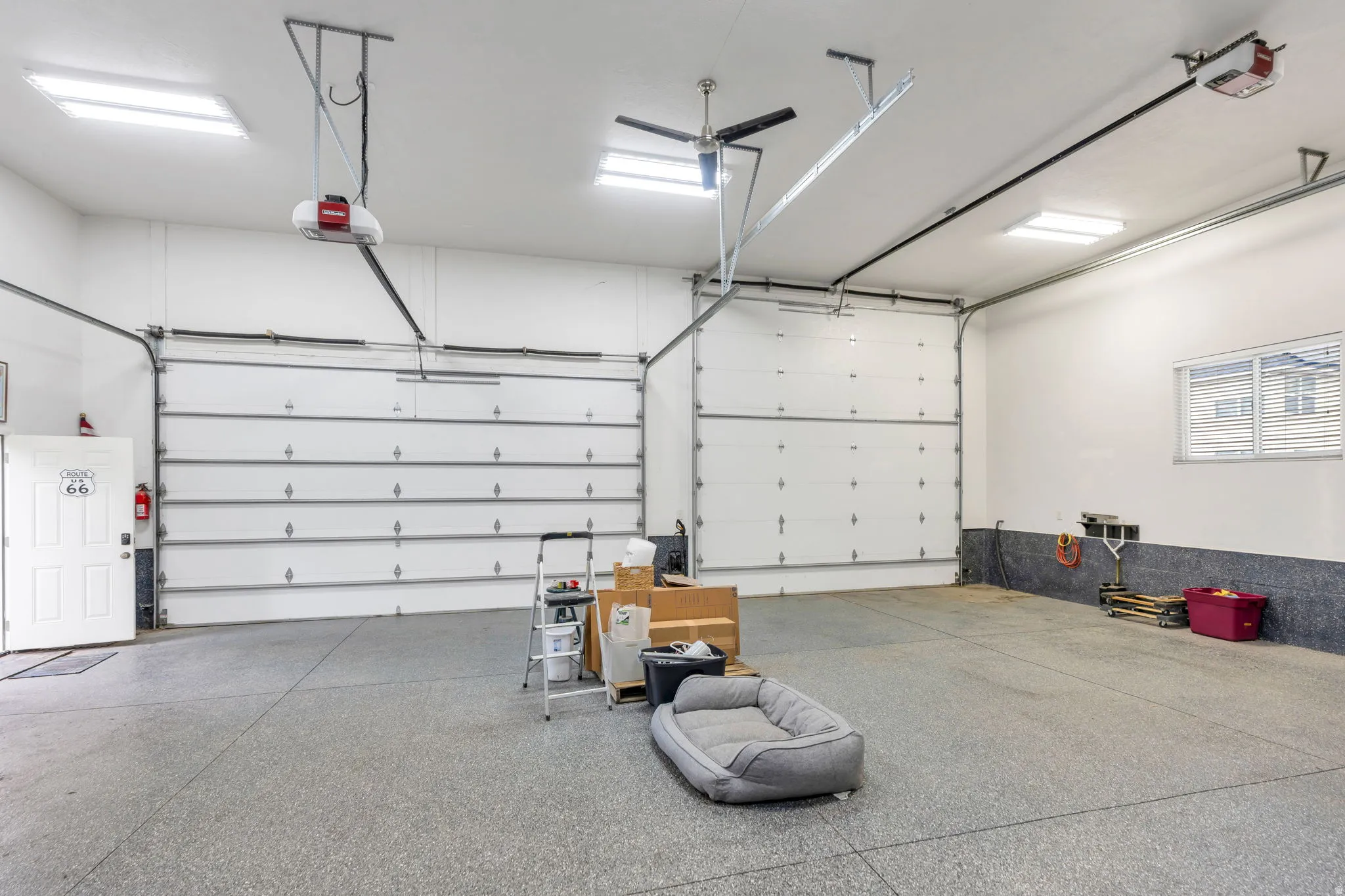 One of the home's most distinctive features, offering possibilities rarely found in a residential property.  Sizable garage doors to store a boat or RV.