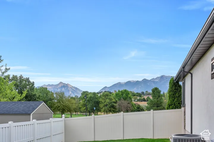 Enjoy beautiful views of the mountains from the privacy of your oasis in the back yard.