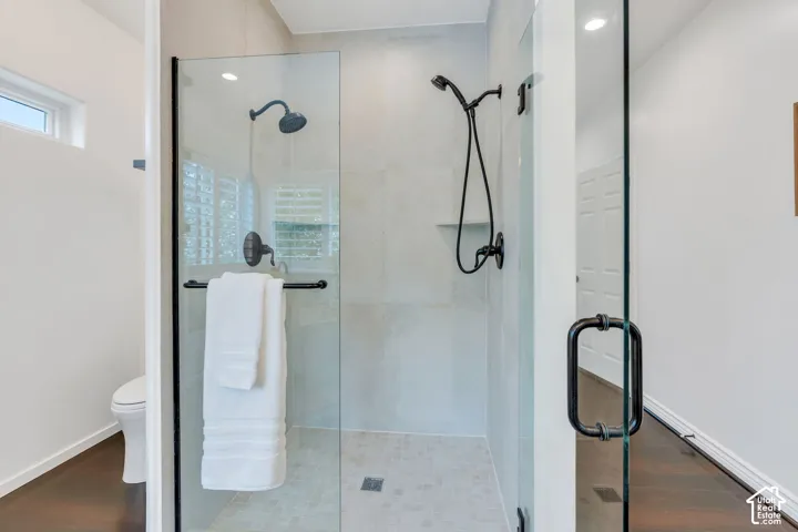 New custom shower in the primary bath feels like a spa.