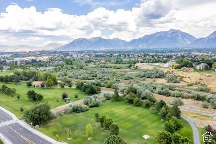Beautiful Wasatch Mountain views provide a dramatic backdrop to the east.