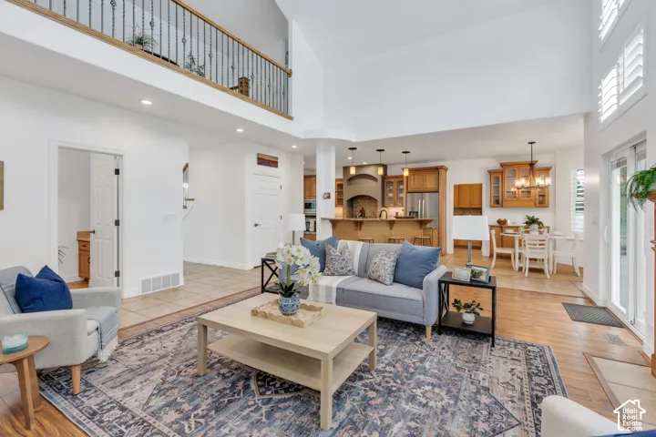 Open, comfortable great room creates a natural gathering place at the heart of the home.
