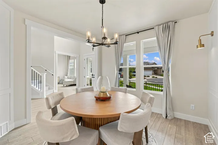 Formal Dining room towards the front of the home. Rounded room features and great view out the front window