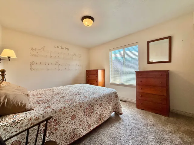 Wall-to-wall carpeting and a ceiling-mounted light fixture