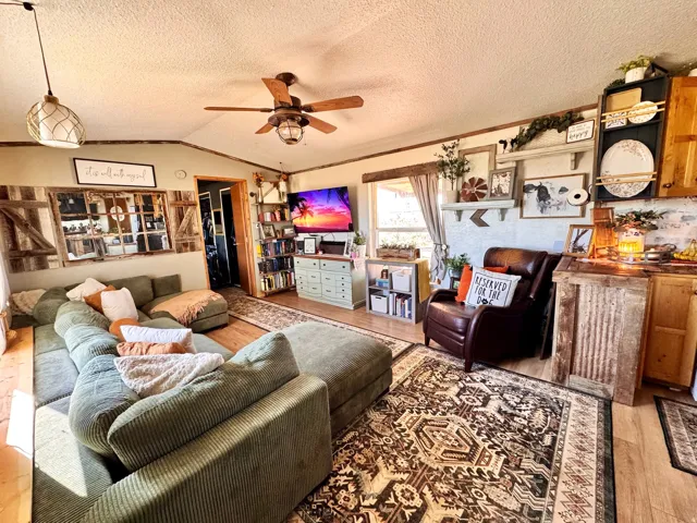Wood-finish flooring throughout