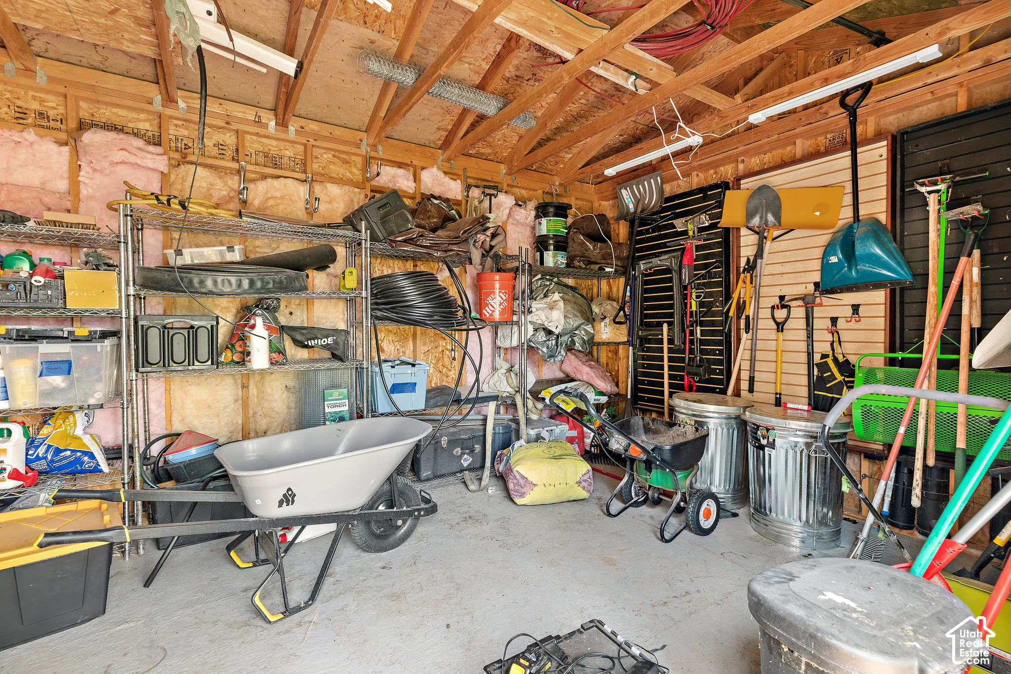 Landscape shed tools that stay
