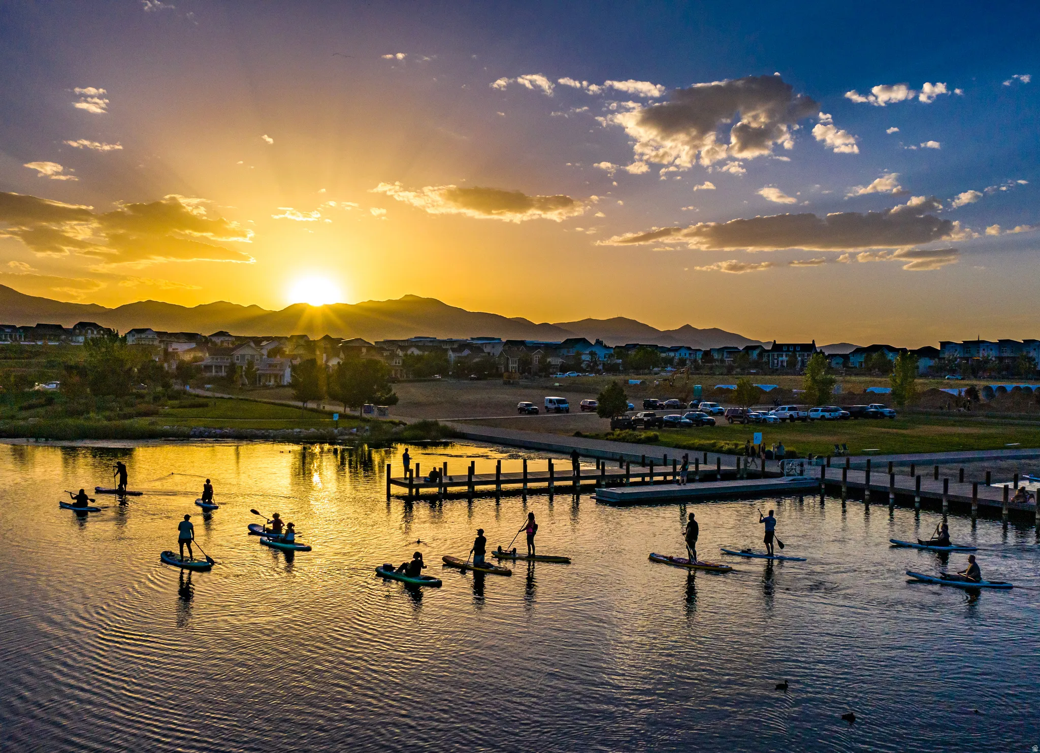 Waterfront community with extensive dock infrastructure