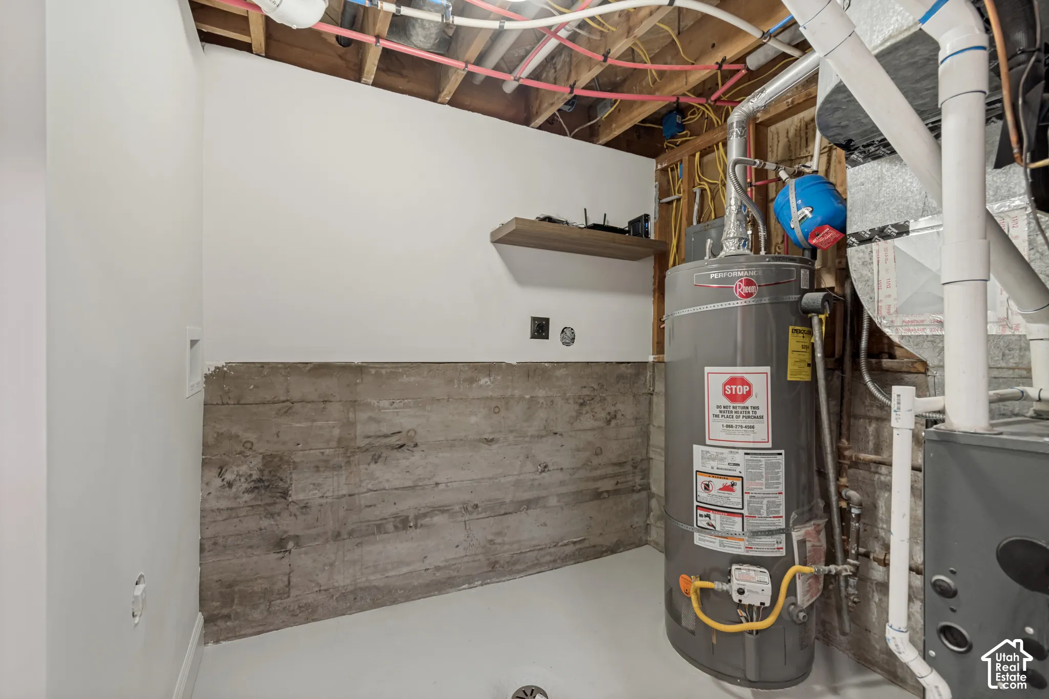 Laundry and mechanical room. Electric dryer hook-ups