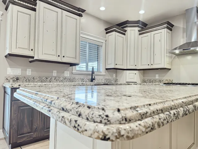 Granite countertops with a double ogee edge