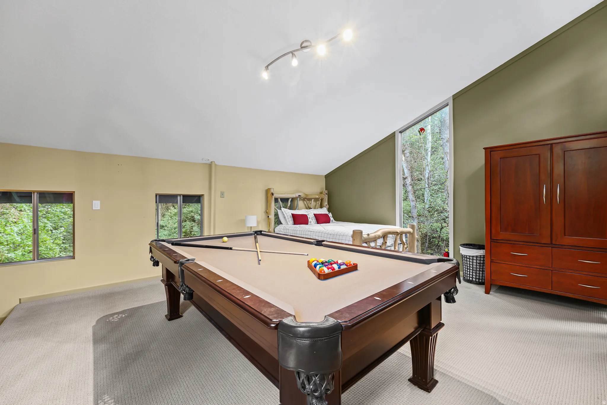 Current  view of the home - The pool table can be included or excluded with the sell of the home
