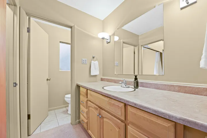 Bathroom with large counter space