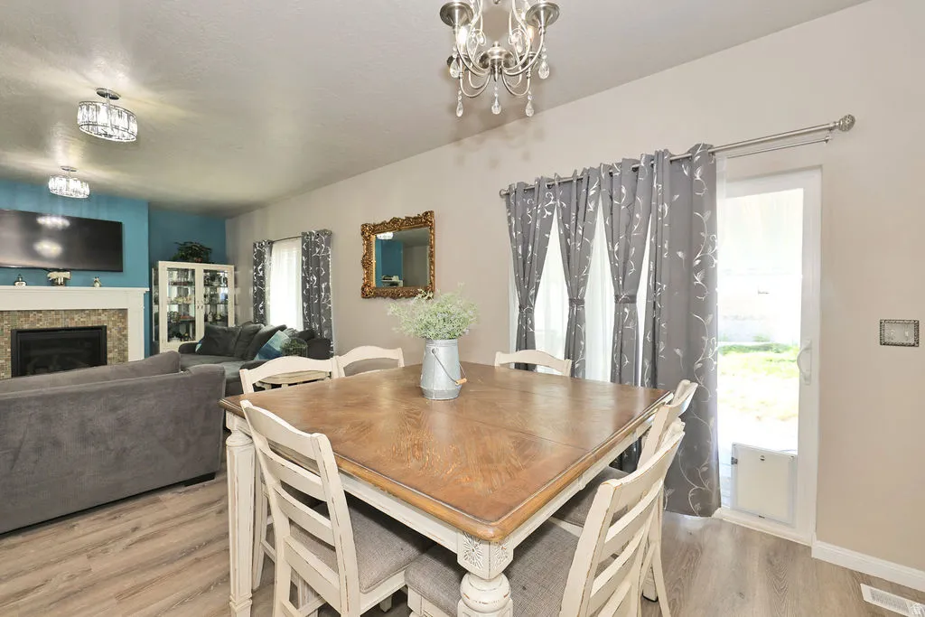 Wood-finish flooring throughout