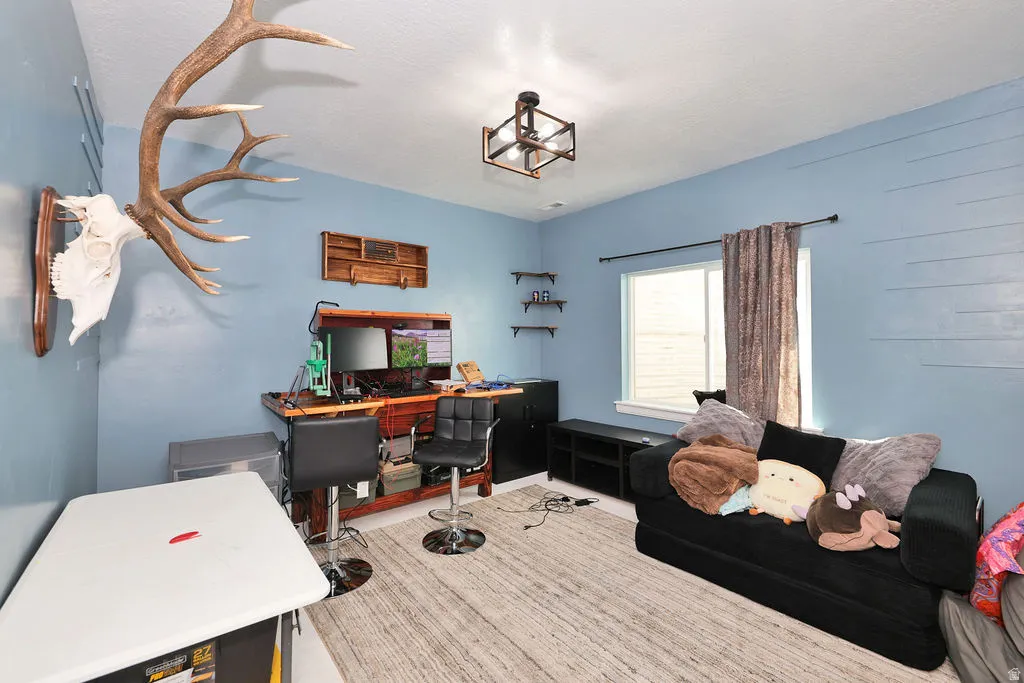 Accent wall with horizontal paneling