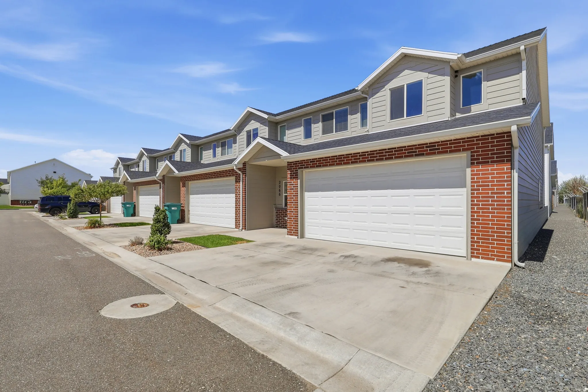 Brick and siding exterior with multiple windows