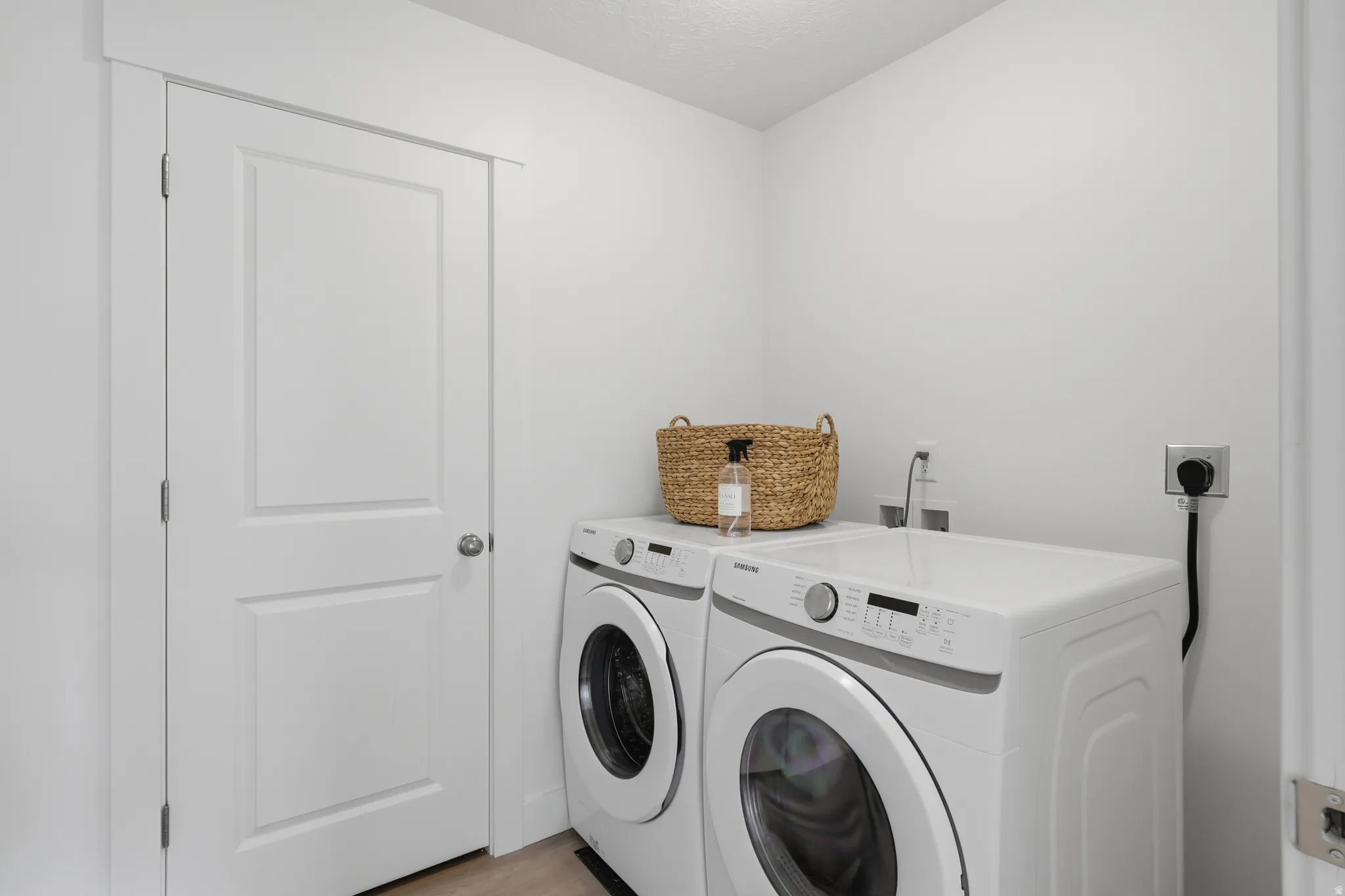 White interior door with silver hardware