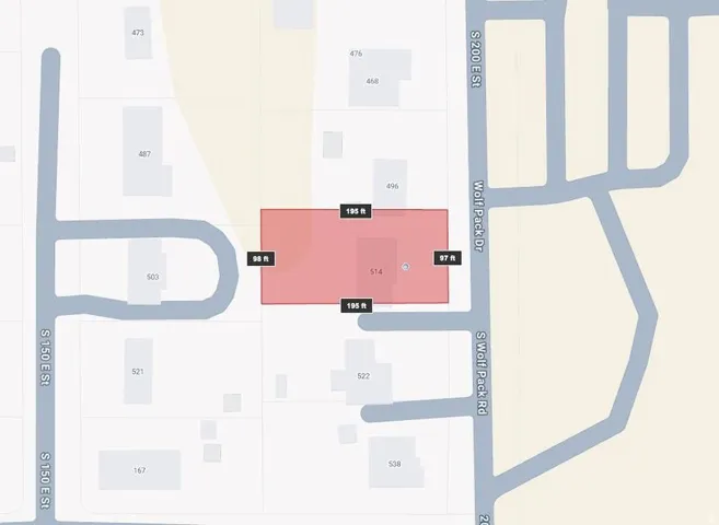 Property Boundary Map. Displaying the perimeter and dimensions of the property