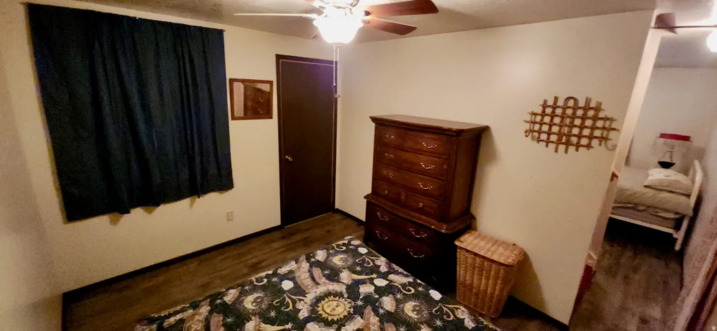 Basement room #1 - Wood LVP Flooring. Ceiling Fan Do not have a closet