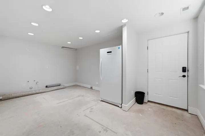 Future kitchen, with hookups. Features entrance from exterior.