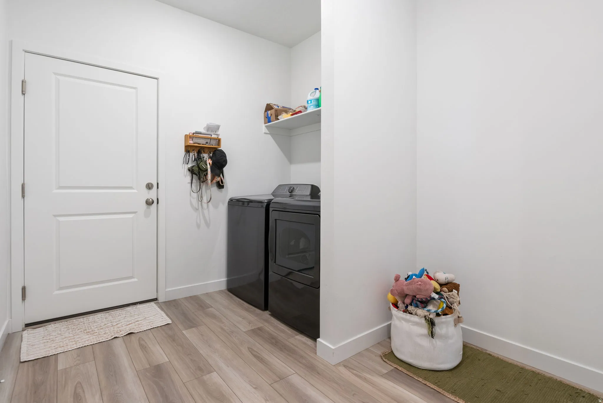 Laundry room with room for a mud room.