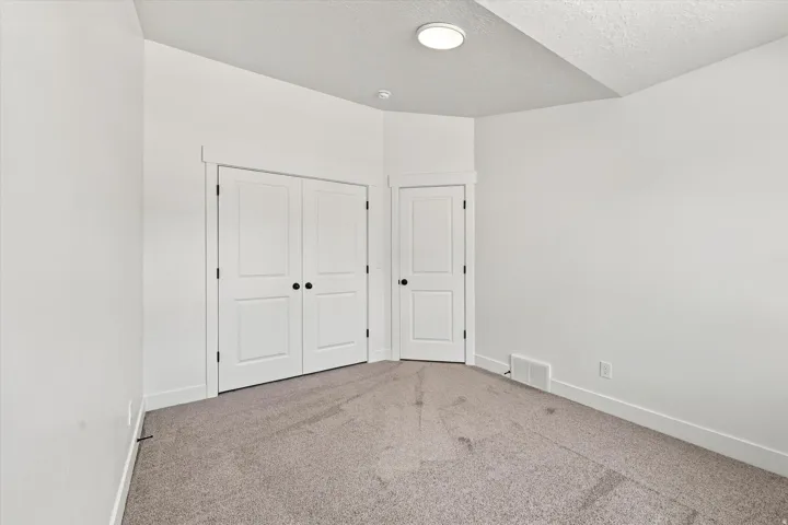Neutral gray carpet flooring