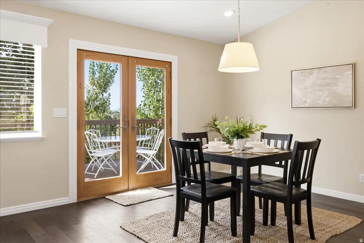 Wood-finish flooring with light-toned wall paint