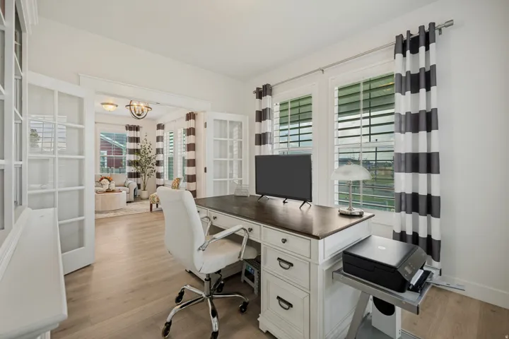 Light wood-finish flooring throughout
