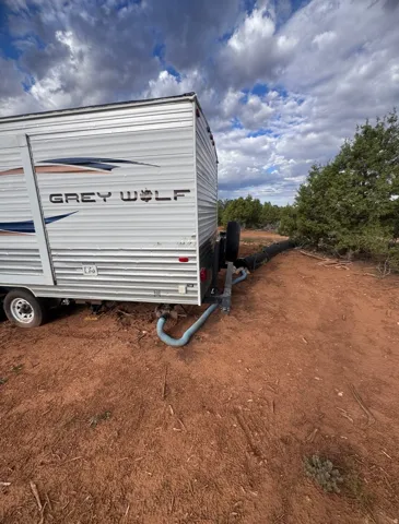 travel trailer hooked directly up to septic system