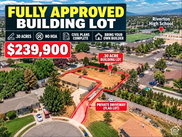 .30-acre building lot featuring a private concrete driveway and complete civil plans