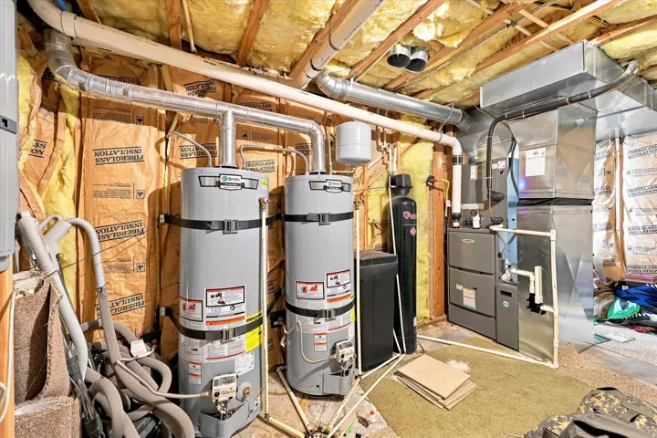 Two water heaters and an HVAC system
