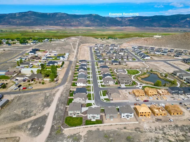 Community with established homes, new construction, and undeveloped land