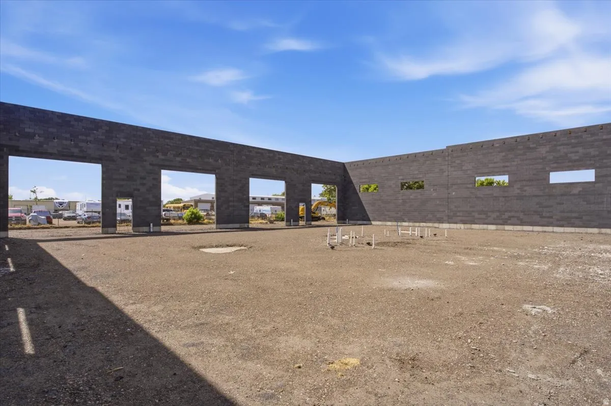 New construction featuring concrete block walls and pre-plumbed floor piping