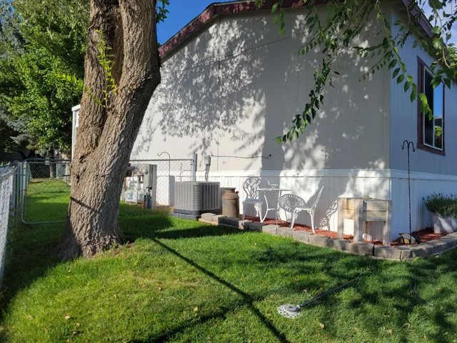 Chain link fencing enclosing a grassy area