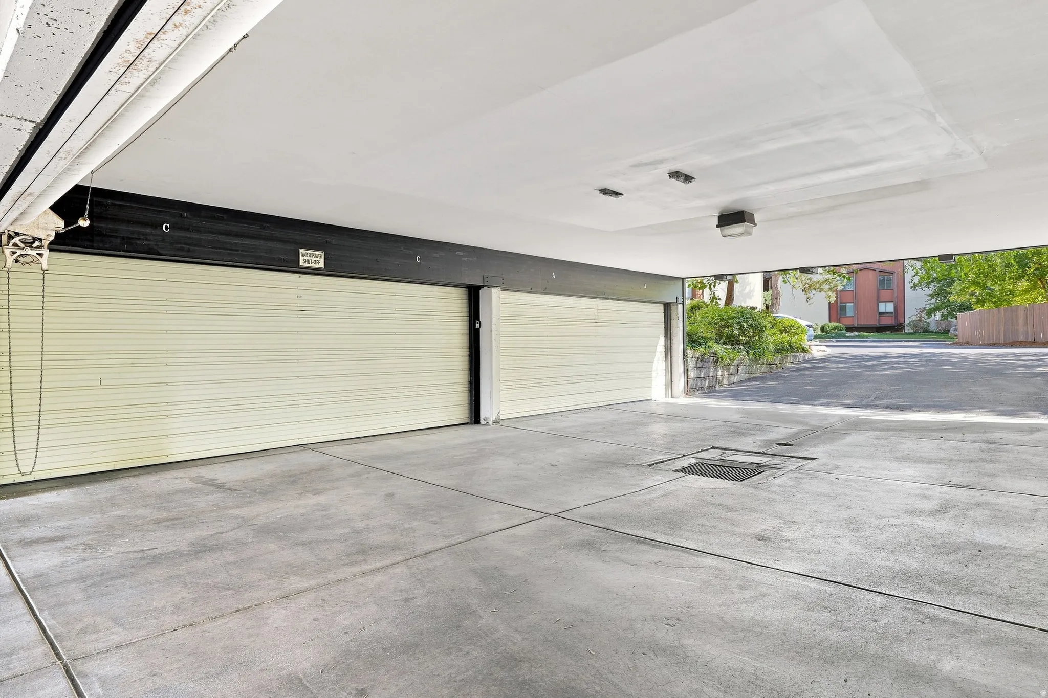 Two car garage