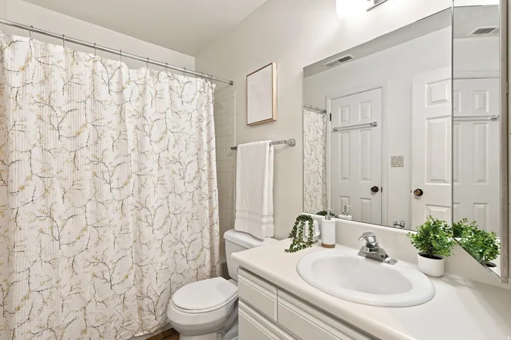 Hall bathroom with tub/shower