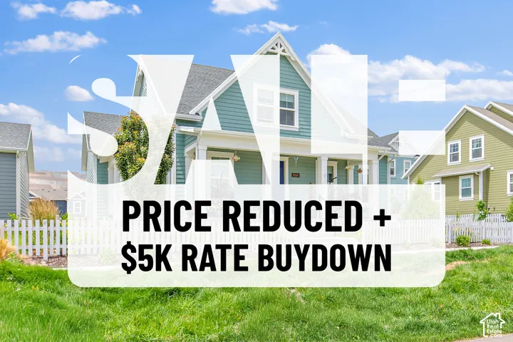 Promotional Image. Advertising a price reduction and a rate buydown for the property