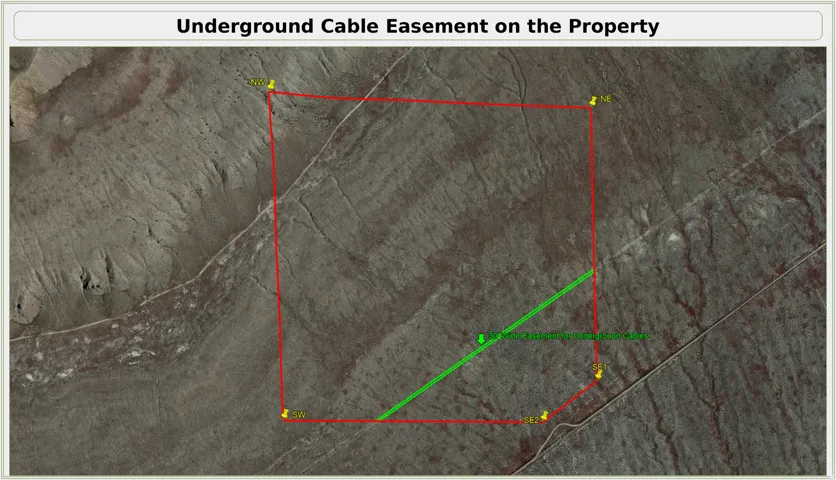Easement Document. Illustrating the underground cable easement on the property