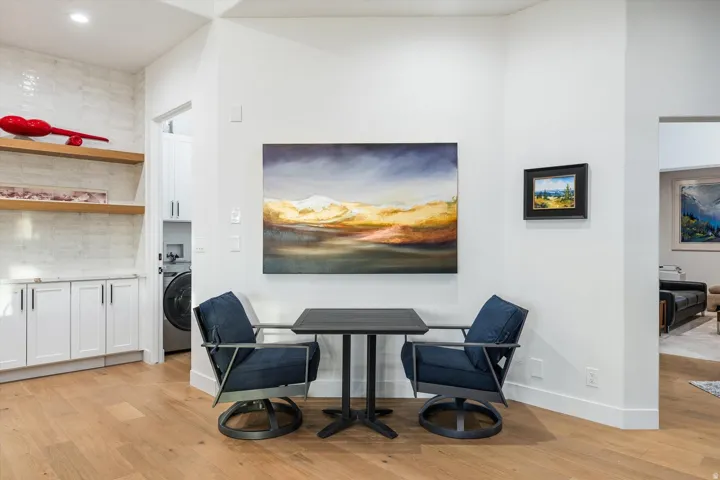 Hardwood-style flooring throughout