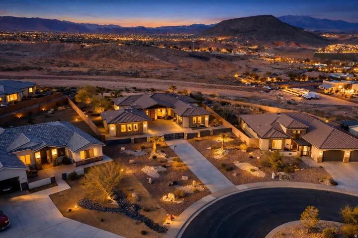 Expansive desert landscape with a mountainous backdrop