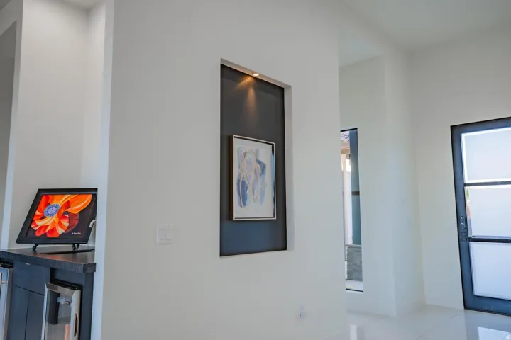 Built-in wall niche with integrated lighting